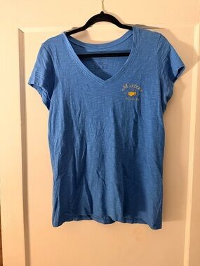 The Masters Tournament Masters Augusta Blue V-Neck Tee Size Medium BY47